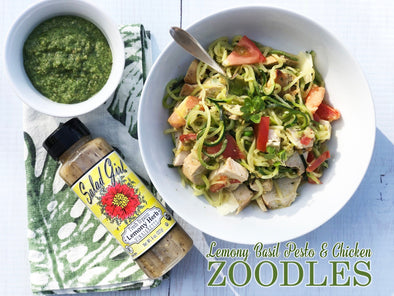 Lemony Herb Pesto Zoodles